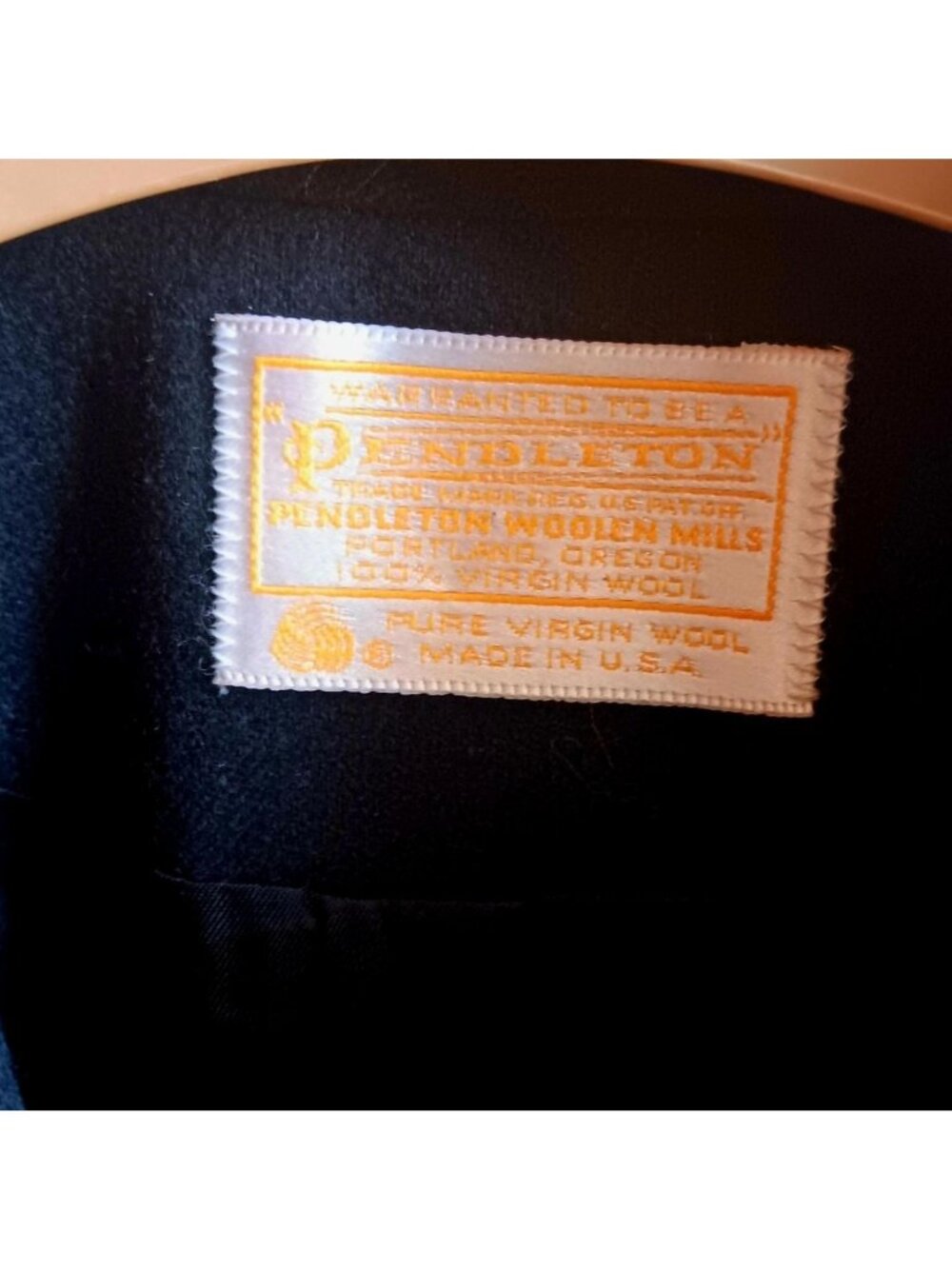 sz 6 Vintage Pendleton Womens Black Wool Blazer Jacket Gold Buttons USA 1980s
